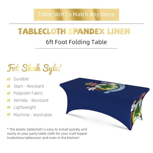 Nappe de table extensible pour masquer vos tables de banquet usées - 6