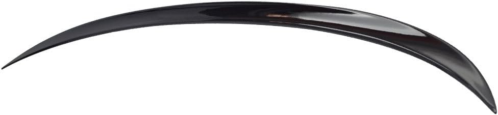 Pre-Painted Trunk Spoiler Compatible with 2006-2011 BMW 3-Series E90, M3 Style ABS Painted #668 Jet Black Rear Tail Lip Deck Boot Wing Available By IKON MOTORSPORTS, 2007 2008 2009 2010