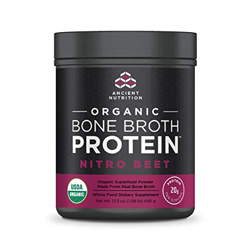 Bone Broth Protein Organic (17 Servings (Small Canister), Nitro Beet)