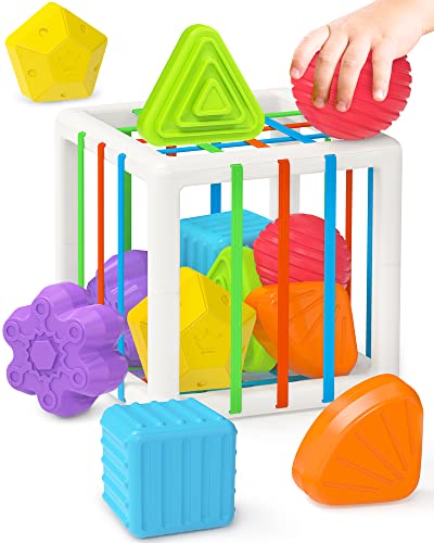 Image of kecristv Montessori Toys for Toddler Boys Girls, Baby Sorter Activity Cube, Toddler Boy Girl Gifts, Baby Toys 18+ Months