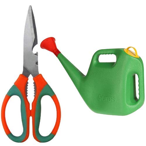 JetFire Gardening Tools Set with Scissor and 5-Liter Premium Plastic Watering Can (Improved Version) (1+1 Set) (B07LGYFP56) Amazon Price History, Amazon Price Tracker