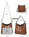 Purses for Women 3PCS, Crossbody Bags Set Large Leather Purse Shoulder Handbags with Wallet Adjustable Straps for Ladies Tote