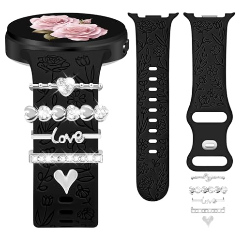 HAYONLIY �t�����[����o���h Samsung Galaxy Watch 8 �o���h 40mm 44mm/Galaxy Watch 8 Classic 46mm�ɑΉ� �\�t�g�V���R���X�g���b�v �����`���[���A�N�Z�T���[�t�� ���f�B�[�X