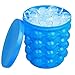 LAO XUE Ice Cube Tray,Ice Bucket Maker,Large Silicone Ice Cube Trays with lid,Silicon Ice Cube Trays,(2 in 1) Space Saving Ice Cube Mold, Portable Round Ice Cube Mold