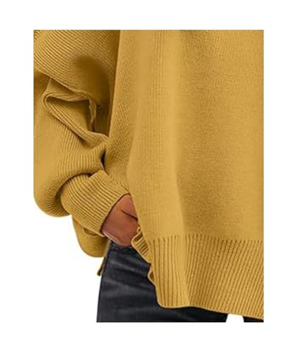 Image of SEMATOMALA Women's Oversized Plain Batwing Sweaters Fall Winter Crewneck Trendy Pullover Knit Jumper Tops