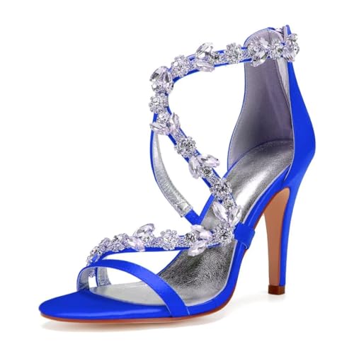 High Heel Wedding Shoes for Bride Open Toe Rhinestones Bridal Heeled Sandals Wedding High Heels product thumbnail 15