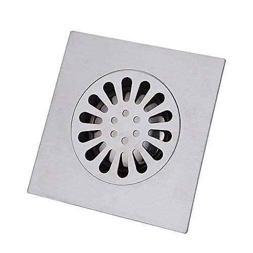 Yingyudong Desagüe de suelo con funda extraíble, 100 x 100 mm, escurridor...