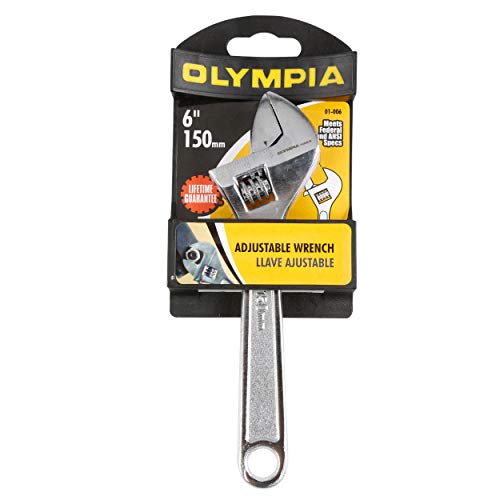 Olympia Tools 01-006 6 Inch Adjustable Wrench, Heavy Duty Drop Forged Steel thumb #1