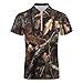 Fashion Camouflage Tree Men's Polo Shirt Classic Short Sleeve T Shirt Tee Tops Golf Polo Shirts 4XL