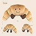 WqWqian Croissant Plush Toy - Soft Stuffed Croissant Gift, 14 inch Cute Food Stuffed Animals Pillow for Kids & Adults