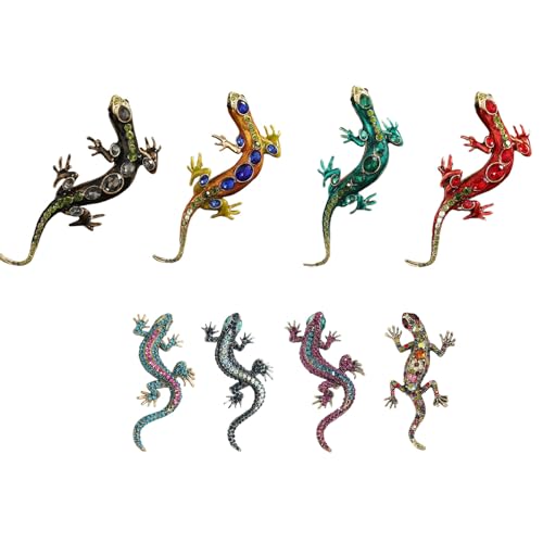8pcs Colorful Lizard Gecko Enamel Pins
