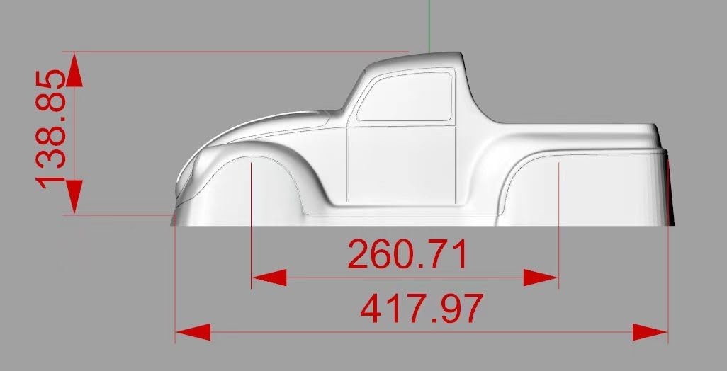 1/10 Scale Car Shell Rc Body Shell Replacement for MT and Short Course Car Width 180mm