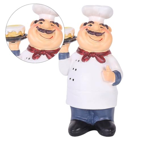 Figura decorativa chef para cocina 7.48x4.33x3.14 in miniatura 5