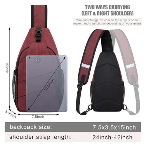 Image of Crossbody Bags for Women Men Trendy Sling Bag Bakpack Casual Chest Bag with Convertible Shoulder Strap steel Stainless Steel Paint