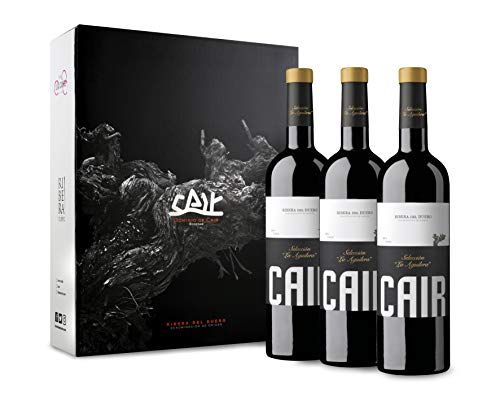 Cair Selección - Vino Tinto con D.O. Ribera del Duero - Variedad Tempranillo y Merlot - Notas Florales y Frutales - Barricas de Roble Francés y Americano - Incluye Estuche - 3 Botellas de 75 cl