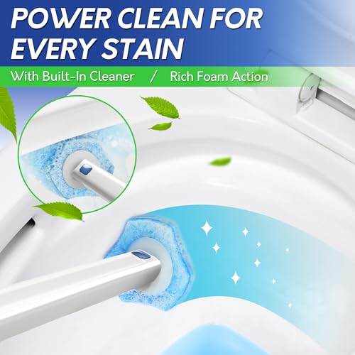 BOOMJOY Only Compatible BOOMJOY Disposable Toilet Brush, 24PCS Toilet Brush Refills, Replacement Heads for Toilet Brush - Thumbnail 2