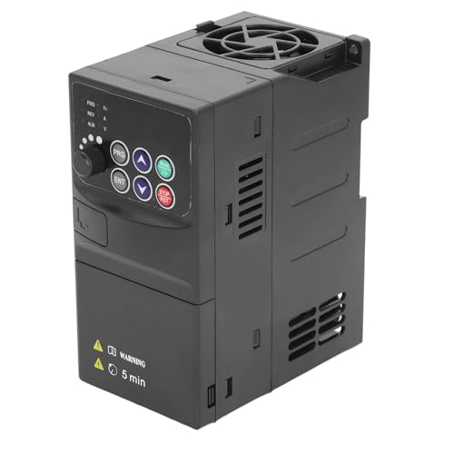 3.7KW 3 Phase VFD Inverter, ABS Shell, Large Heat Sink, Digital Display, User Friendly Keyboard, for Water Pumps Fans, with Flame Retardant