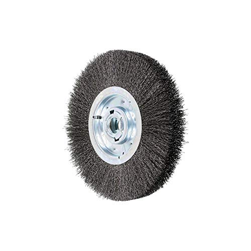 PFERD 81259 Wide Face Crimped Wheel Brush, Carbon Steel Wire, 12