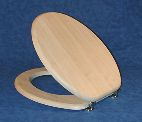 MODULARREDO | Sedile Wc, Copriwater Universale colore Acero con Paracolpi e Cerniere in Metallo Cromato, Tavoletta WC - Made in Italy