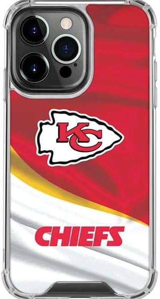 Skinit Clear Phone Case Compatible with iPhone 16 Pro Max - Officially Licensed NFL Kansas City Chiefs Design