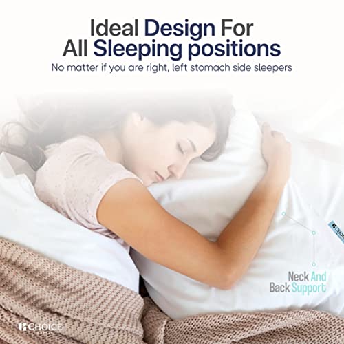 Choice Hotels Authentic Luminesse™ Hypoallergenic 20X36 Inch Luxury Soft Pillow For Sleeping, King Size Pillow For Side, Back And Stomach Sleepers (2, 20X36) #TOP4