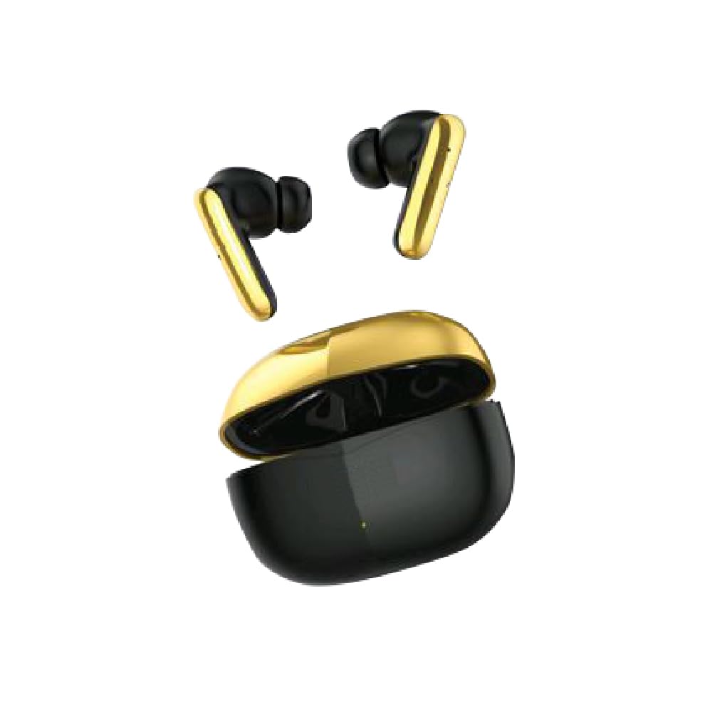 HHM Nirvna 385 4-MIC AI-ENX Technology Ear Buds (Black)