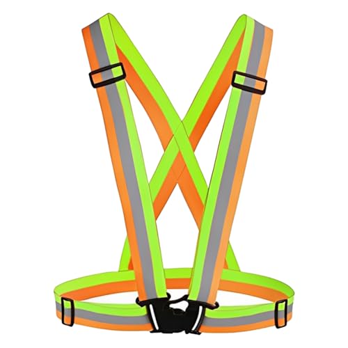 HABNI Bretelle Catarifrangenti Gilet Catarifrangente Regolabile Gilet Riflettente Bretelle Catarifrangenti Ad Alta Visibilità Per Ciclismo Passeggiate Corsa E Attività All'Aperto Bicolore