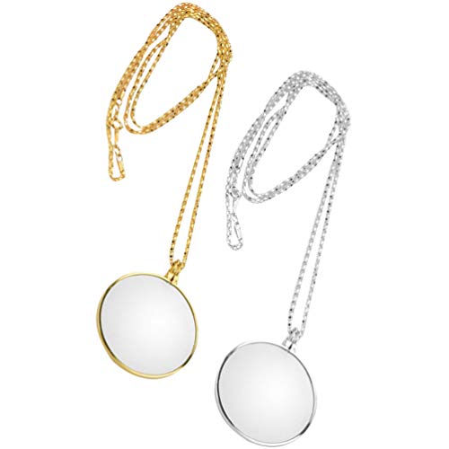 STOBOK Colar de Lupa Com 2 PeÃ§as de Lupa Com Pingente de Colar de Lupa para Festa