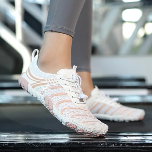 Image of Hike Barefoot Shoes Womens Men,Unisex Barefoot Water Shoes Breathable, Anti-Slip Hiking Footwear for Athletic Wide Toe Shoe Footwear for Hiking, Walking, Running, Yoga, and Water Sports