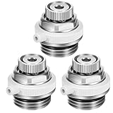 3 Purgador Automático Radiador, Válvulas de Ventilación de Radiado, Purgador de Radiadores 1/2 Pulgadas Purgador Automático de Latón Salida de Aire Automática Válvula de Corte de Aire de Radiador purg