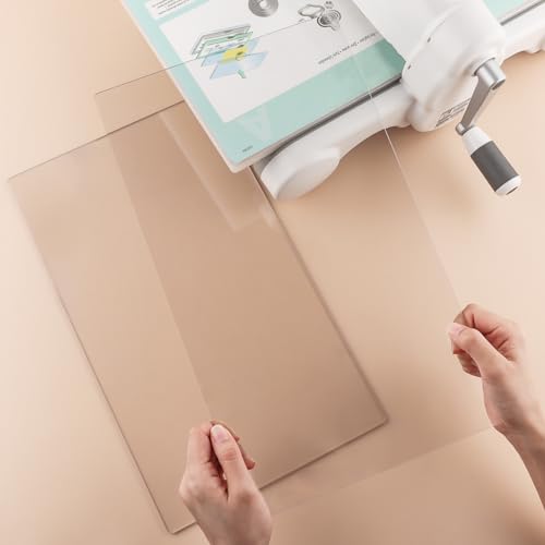 1 Pair Cutting Pads Compatible with BSP & BS Switch Plus Die Cutting Machine,Clear Polycarbonate Plastic Cutting Plates,15x8 3/4 x1/8 inch,Transparency Acrylic Die Cutting Plates for Craft