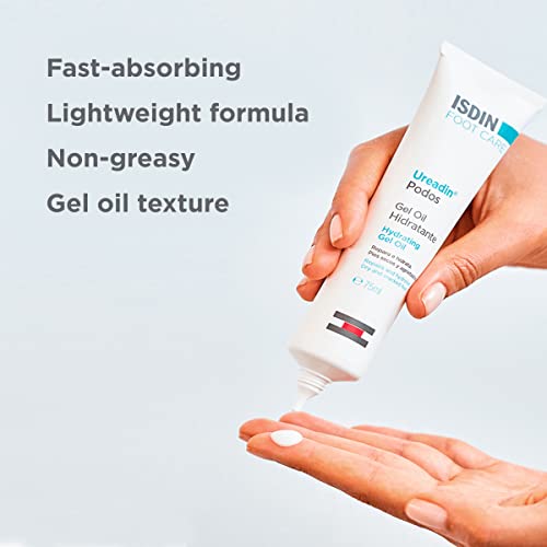 Isdin Foot Care Cream, Uradin Podos Gel Oil, Repairs And Hydrates Dry And Cracked Feet, 10% Urea, Fast Absorbing, Dermatologically Tested, 2.5 Fl Oz #TOP2