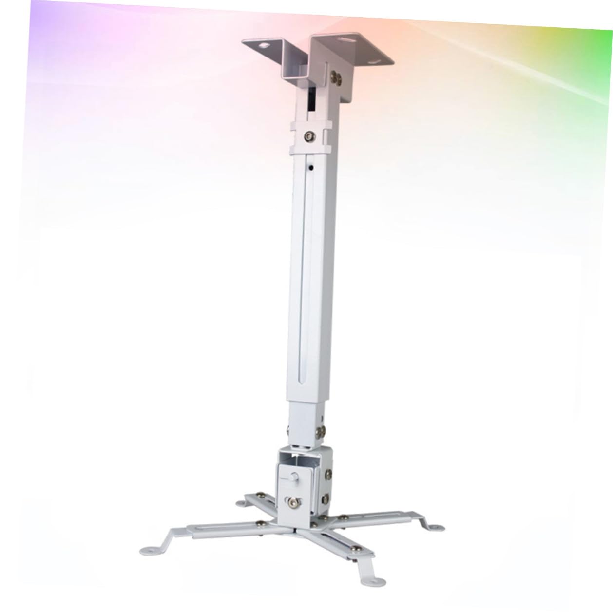 CALLARON Supporto LED per in a Bianco Ferro da Proiettore Soffitto Braccio Regolabile Supporti Articolati per Fino 15kg per Installazioni
