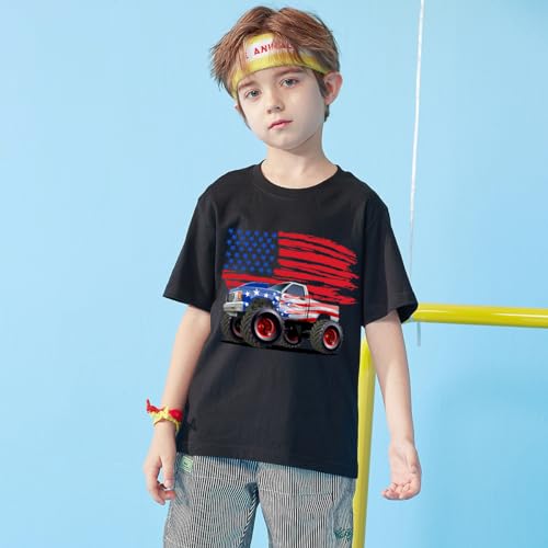 DDSOL Boys 4th of July Shirts American Flag T-Shirts Kids Patriotic Independence Day Memorial Day Tops Tees 3-10 Years2