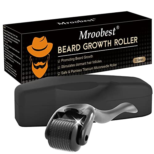 Bartroller, Bartroller 0.5mm, Beard Roller,Bartwuchs Roller,Beard Microneedle, Dermaroller für Bart Wachstum und Bartpflege Cover