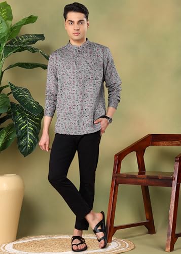 Image of Tattva Pink Tribal Printed Short Kurta