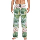 Pantalones de pijama respetuosos con la piel: nuestros pantalones de descanso, hechos de 95% poliéster y 5% elastano, están diseñados para ser agradables al tacto, suaves y cómodos. La tela tiene una hermosa caída, es transpirable y ligera, asegurando la máxima comodidad. El diseño holgado permite un movimiento sin restricciones. Costuras cuidadosamente elaboradas que garantizan una calidad duradera.