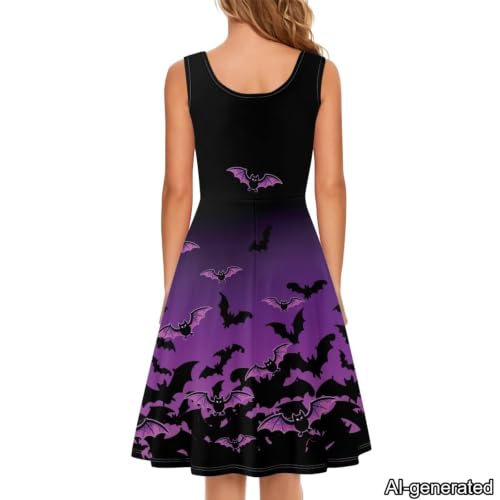 Image of Dreaweet Casual Sleeveless Dresses for Women Girls, Round Neck Tank Dresses with Pockets Summer Sundress Size XS-4XL