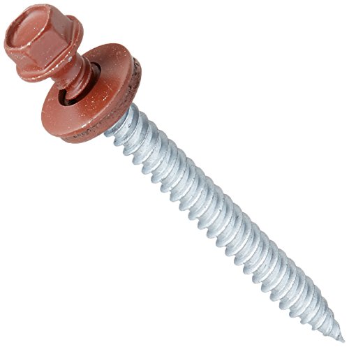Tornillo Autoperforante Hex 10 x 2 in Rojo 50 unidades miniatura 1