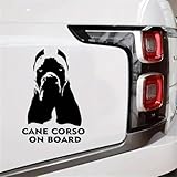 2PCS Cane Corso Dog On Board Car Stickers, 4.53'x6.69' Funny Waterproof Vinyl Decal, Exterior Decorative Accessories, Used for Car, Motorcycle, Laptop, Van |#AZ271