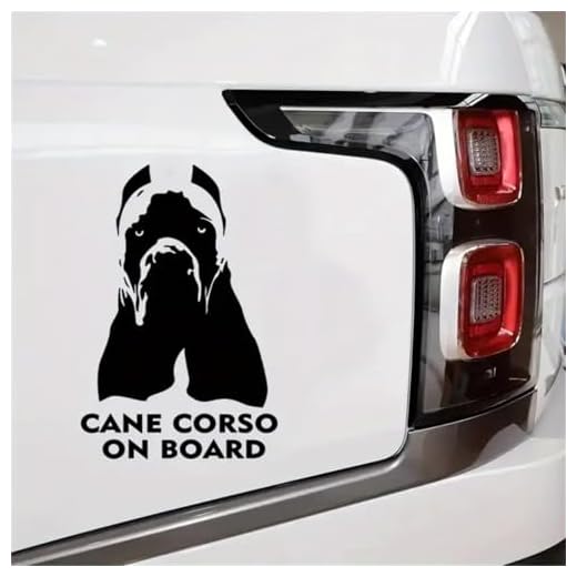 2PCS Cane Corso Dog On Board Car Stickers, 4.53"x6.69" Funny Waterproof Vinyl Decal, Exterior Decorative Accessories, Used for Car, Motorcycle, Laptop, Van |#AZ271
