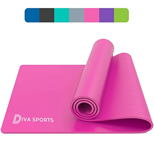 Yoga Mat Extra Thick 15mm Non-Slip Pilates Workout Exercise Mat Soft Mat Carry Strap (Pink)