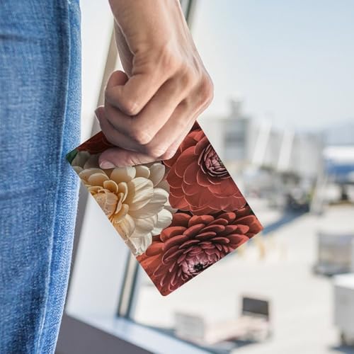 Porte-passeport fleurs compact contre les documents froissés