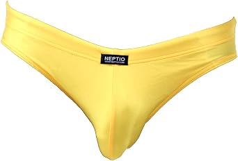 Mens American Flag Swimsuit Stars & Stripes or Solid Color Bikini Swimwear Small, Yellow