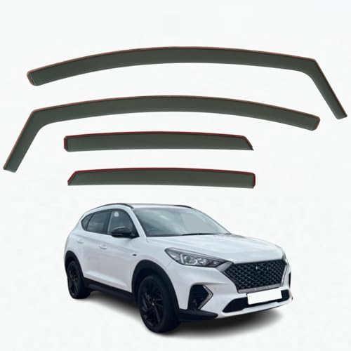 Set mit 4 Windabweisern, kompatibel mit Hyundai Tucson 2015, 2016, 2017, 2018, 2019, 2020.