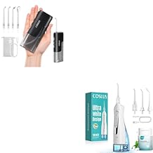 COSLUS Water Flosser Pick W40F5020E for Travel & Mini Water Flosser Black T40