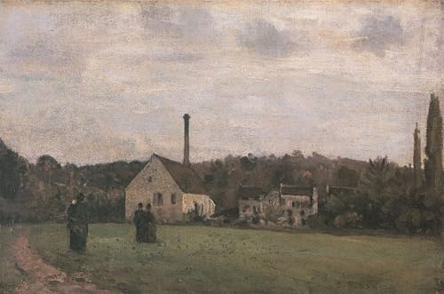 Affiche toile la petite usine Pissarro pour embellir un espace de travail urbain