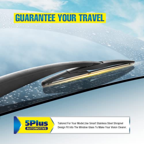 Image of 5 PLUS 16 inch Rear Wiper Blade Replacement for Honda Odyssey 2024-2005 Insight 11-10 Passport 2024-2019 /Subaru Forester 2005-2004 Impreza 2011-2009,2004 Outback 24-20 BACK Windshield Wiper Blade(16-B)