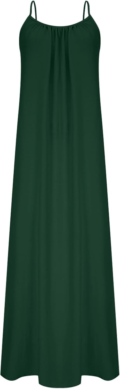 SHOPESSA Backless Cami Dresses for Women Casual Solid Color Sleeveless House Dress 2026 Summer Beach Vacation Lounge Dress - Image 6