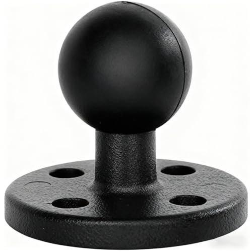 Image of Strg 1'' Ball Mount with Aluminum Alloy Round Plate, 1 Inch Ball Mount Base with AMPS Holes Compatible with RAM Mount 1 Inch /B Size / 25MM Ball Double Socket Arms